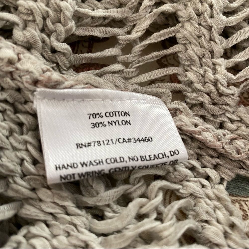 Eileen Fisher Oatmeal Wonder Scallop Crochet Sweater size PS - Picture 7 of 8